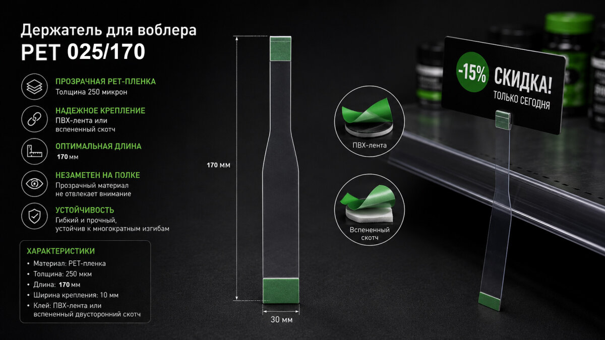 Держатели для воблеров PET 025/170